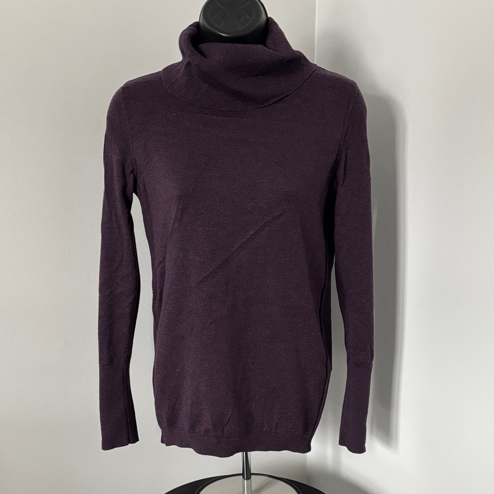 LOFT Deep Purple Turtleneck Sweater